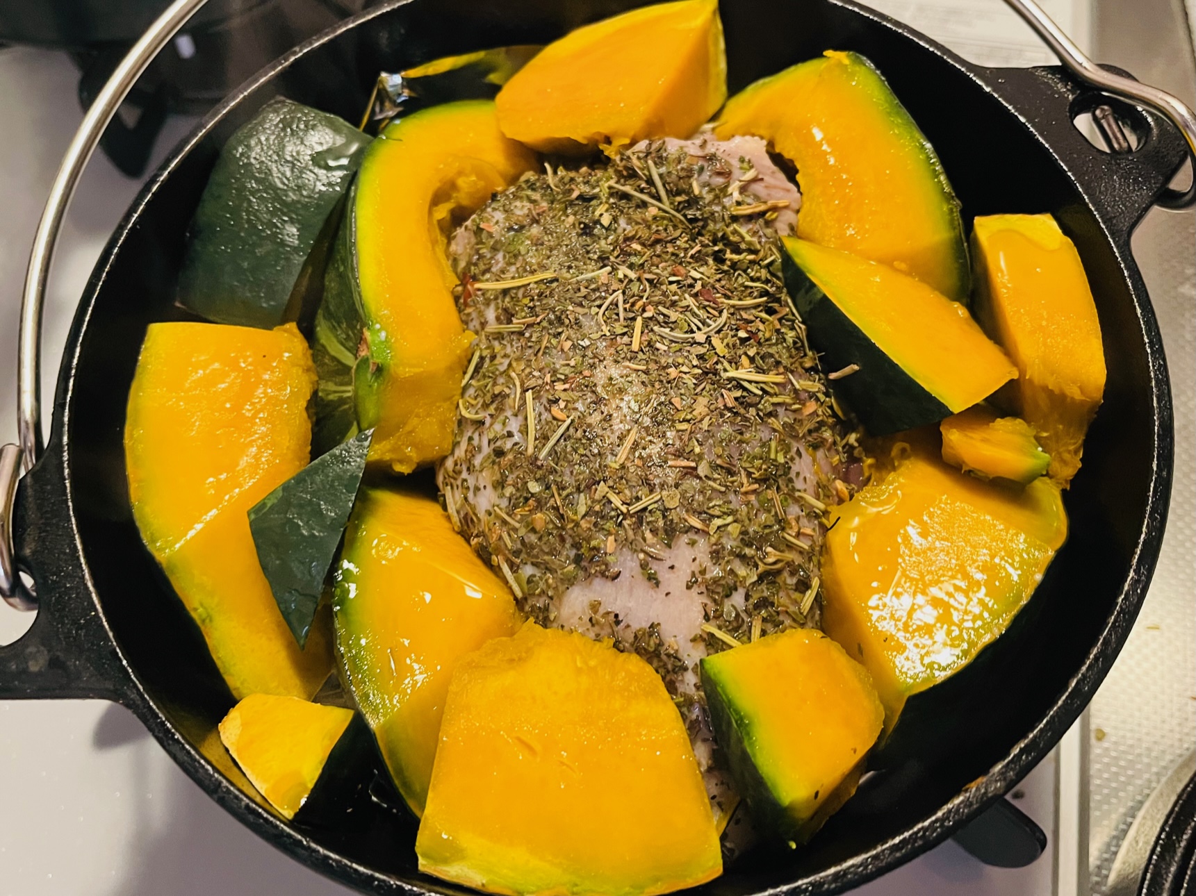 かぼちゃと肉